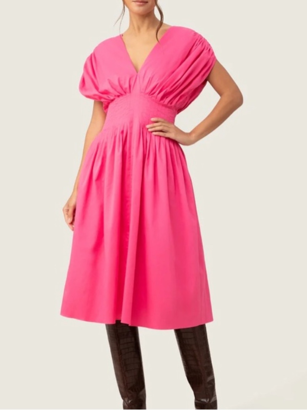 Dasya 2 Pintuck A-Line Midi Dress size 10
